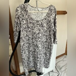 Patterned Gray Dress